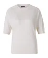 Peserico Round-collar Short-sleeve Sweater In White