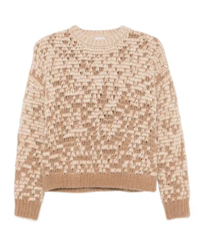 PESERICO ROUND-NECK AND LONG-SLEEVED SWEATER