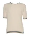 Peserico Ribbed T-shirt In Neutral
