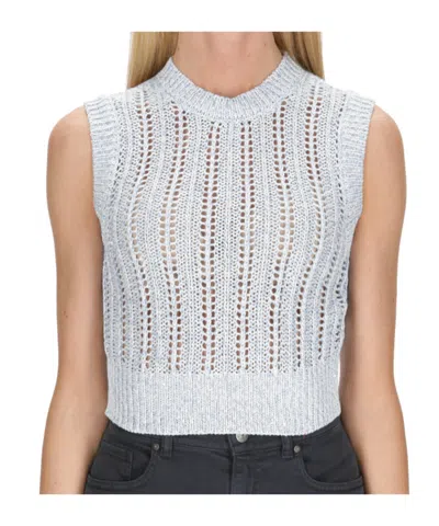 Peserico Round-neck Knitted Vest In White