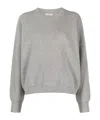 Peserico Round-neck Pullover Sweater In Gray