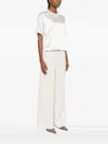 Peserico Round-neck Silk Blouse In Neutral