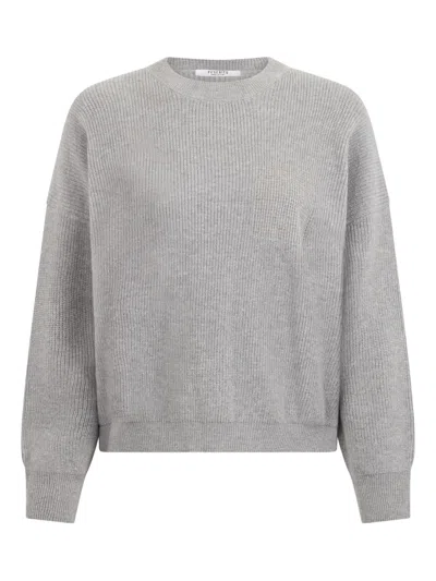 Peserico Round-neck Sweater In Gray
