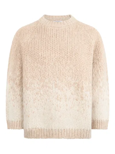 Peserico Round-neck Sweater In Neutral
