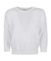 Peserico Round Neck Sweater In White