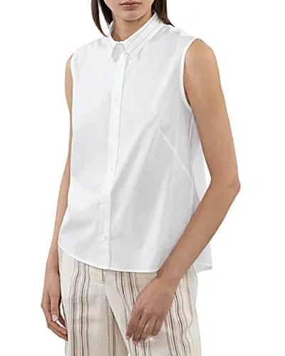 Peserico Ruffled Back Shirt In Pure White