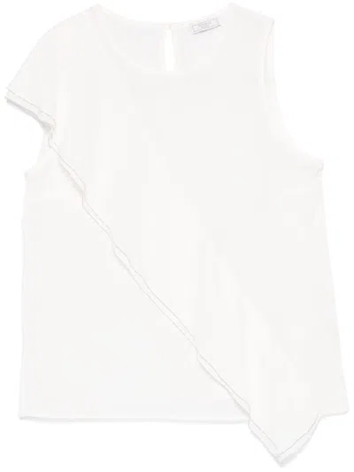 Peserico Ruffled Top In White