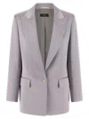 Peserico Lace-up Dress Coat In Gray