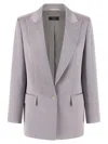 Peserico Lace-up Dress Coat In Gray