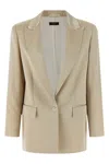 Peserico Satin Blazer Blazers Beige In Neutral