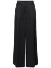Peserico Satin-finish Palazzo Trousers In Schwarz