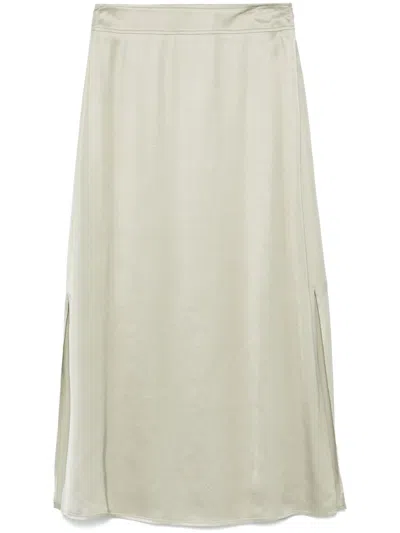 Peserico Maxi Skirt With Flowing Silhouette In Neutral