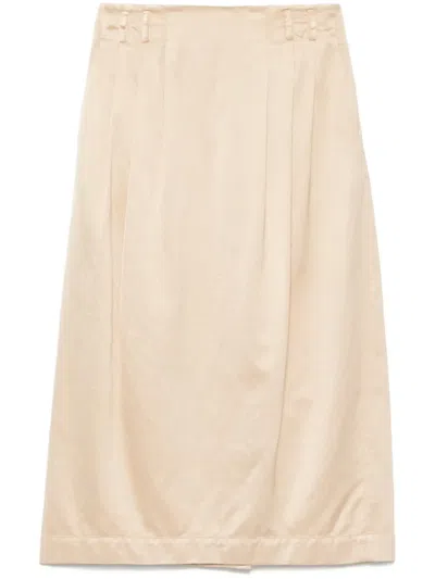 Peserico Midirock Aus Satin In Nude