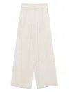 Peserico Satin Palazzo Trousers In Neutrals