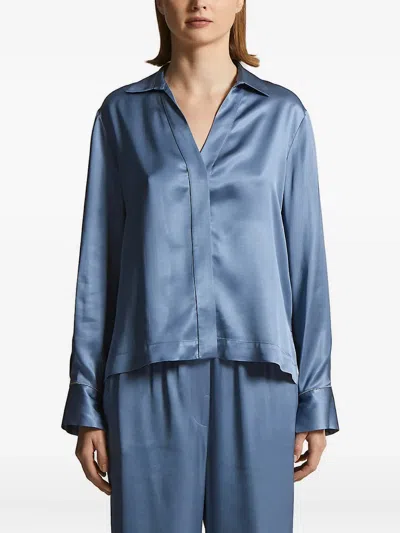 PESERICO SATIN-PANELLED SHIRT