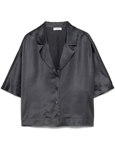 Peserico Satin Shirt In Grey
