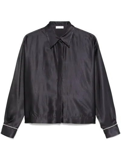 Peserico Satin Shirt In Grey