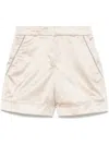 Peserico Satin Shorts In Neutrals