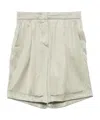 Peserico Tailored Bermuda Shorts With Satin Finish In Nude