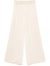 Peserico Satin Trousers In Neutrals