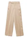 Peserico Satin Trousers In Neutrals