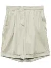 Peserico Tailored Bermuda Shorts With Satin Finish In Green