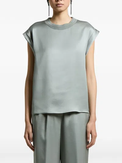 Peserico Satin-finish Blouse In Multi