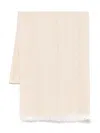 Peserico Light Beige Linen Blended Scarf In Beige
