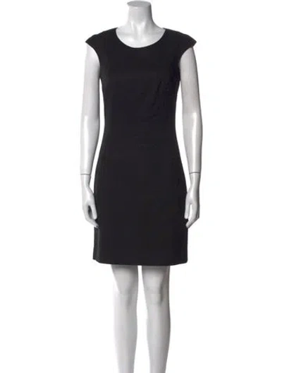 Pre-owned Peserico Scoop Neck Mini Dress In Black