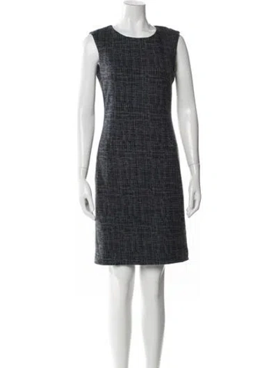 Pre-owned Peserico Scoop Neck Mini Dress In Blue