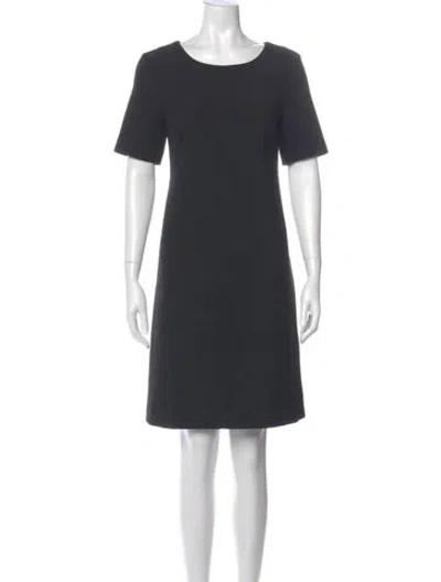 Pre-owned Peserico Scoop Neck Mini Dress In Gray