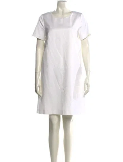Pre-owned Peserico Scoop Neck Mini Dress In White