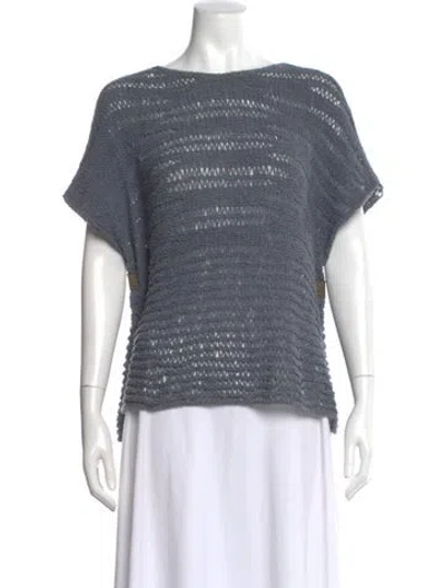 Pre-owned Peserico Scoop Neck Sweater In Blue