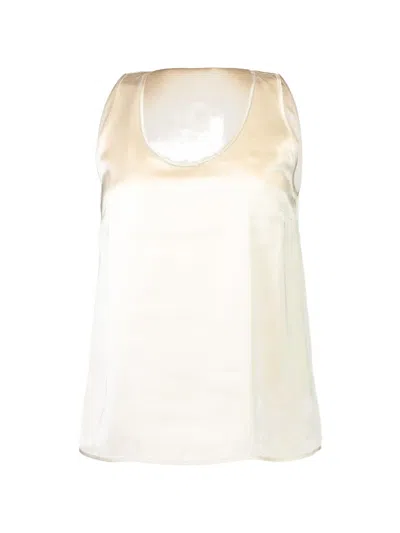 Peserico Scoop-neck Tank Top In Neutral