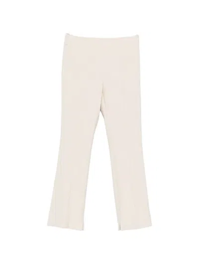 Peserico Seam-detail Slit-hem Trousers In Neutral