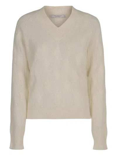 PESERICO SEQUIN CABLE-KNIT SWEATER