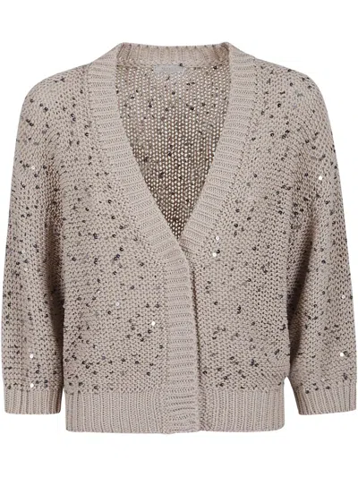 PESERICO SEQUIN-DETAIL CARDIGAN