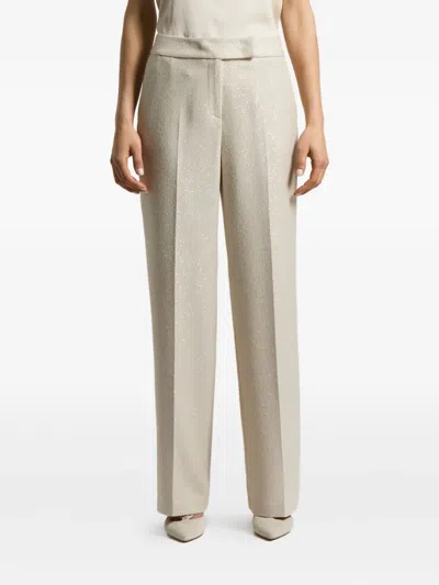 Peserico Sequin-detail Trousers In Neutral