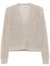 Peserico Sequin-embellished Cardigan In Neutrals