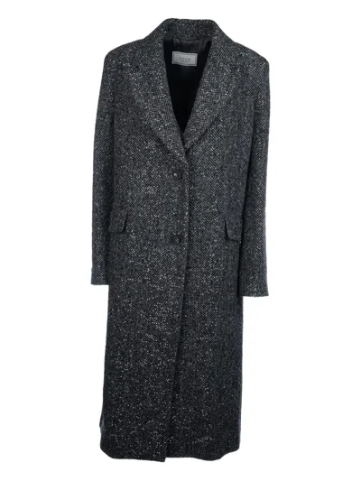 Peserico Sequin-embellished Coat In Black