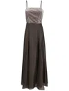 PESERICO SEQUIN-EMBELLISHED FLARED GOWN