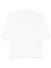 Peserico Sequin-embellished Knitted T-shirt In White