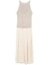 Peserico Sequin-embellished Maxi Dress In Neutrals