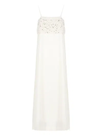 Peserico Viscose Dress In White