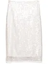 Peserico Sequin-embellished Midi Skirt In Neutrals