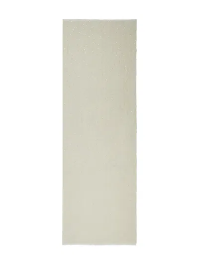 Peserico Sequin-embellished Scarf In White