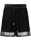 Peserico Sequin-embellished Shorts In Black