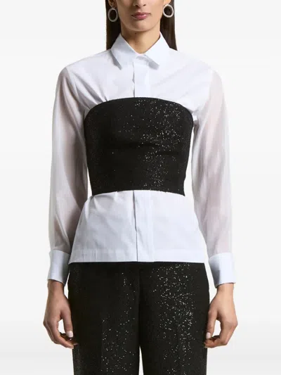 Peserico Sequin-embellished Strapless Top In White