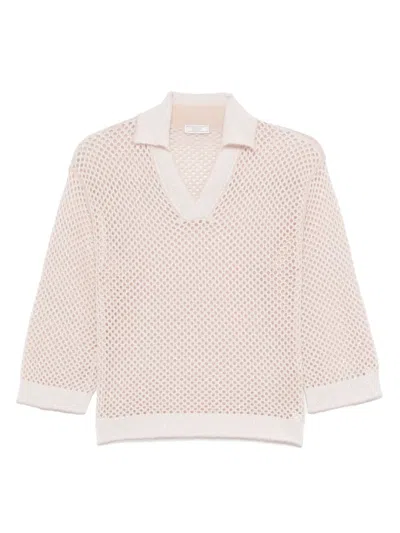 Peserico Sequin-embellished Sweater In Pink