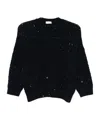Peserico Sequin-embellished Wool Sweater In Black